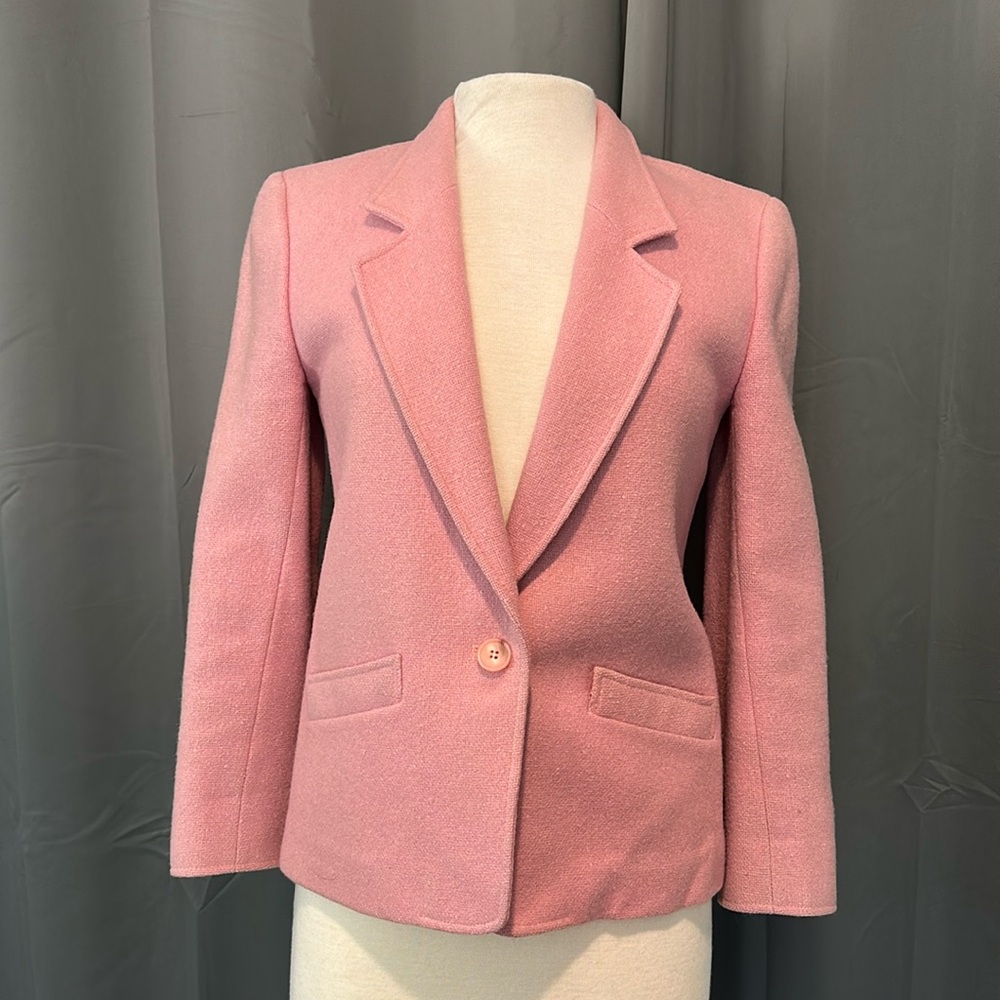 Women’s Pendleton Pink Wool Blazer petite 8, vintage